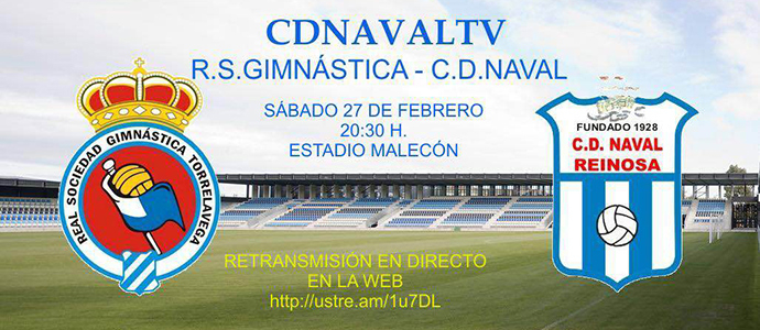 El partido Gimnstica-Naval se retransmitir esta tarde en directo