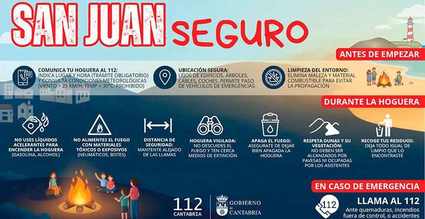 El Gobierno regional pide prudencia para evitar accidentes en la noche de San Juan