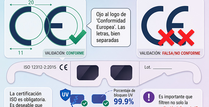 El Gobierno regional inspecciona el comercio on line y el f�sico para garantizar la seguridad de las gafas a la venta para la observaci�n del eclipse solar