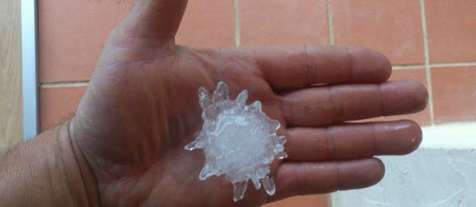Granizada en La Riva