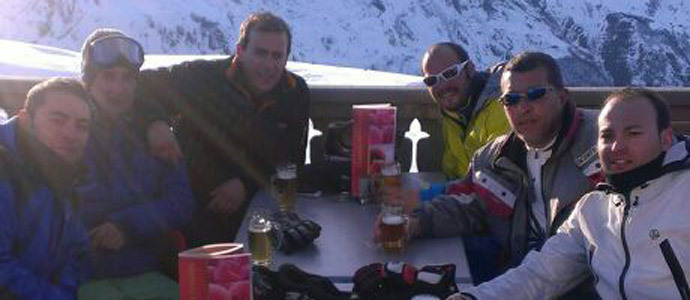 Un grupo de campurrianos, en los Alpes franceses