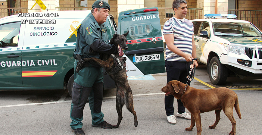 La Guardia Civil de Cantabria se despide de Max, uno de los perros detectores de explosivos, tras su jubilaci�n 