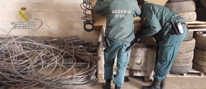 La Guardia Civil desarticula una organizacin criminal dedicada al robo de cobre