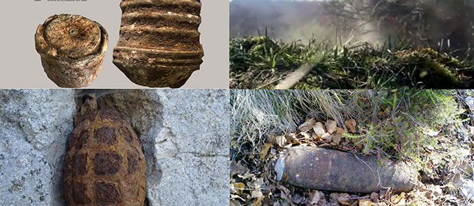 La Guardia Civil destruye tres granadas de mano y un proyectil de artillera hallados en Campoo