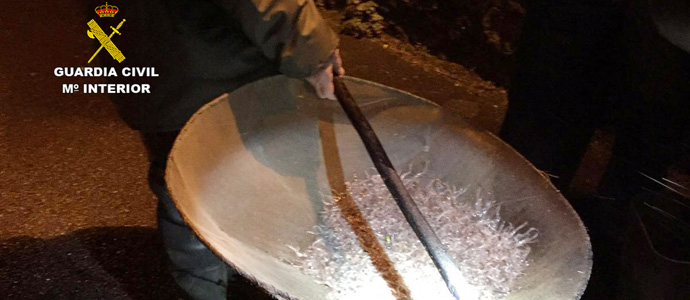 La Guardia Civil detiene a 40 personas por la pesca ilegal de angulas en Cantabria 