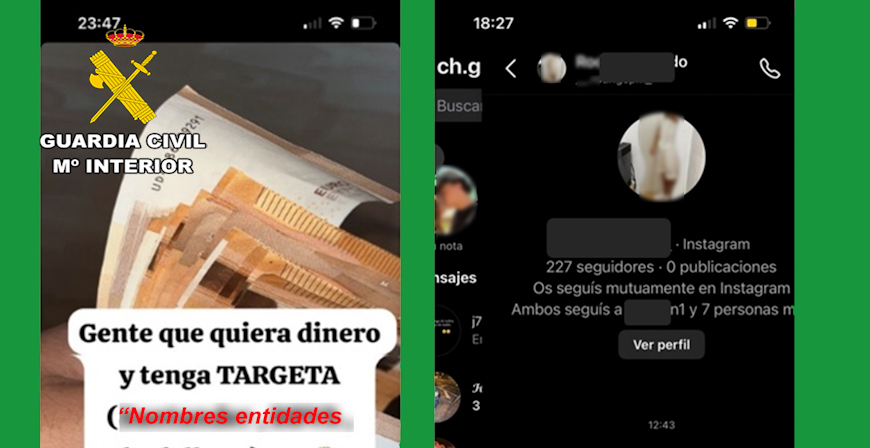 La Guardia Civil detiene a un grupo criminal dedicado a la estafa del 