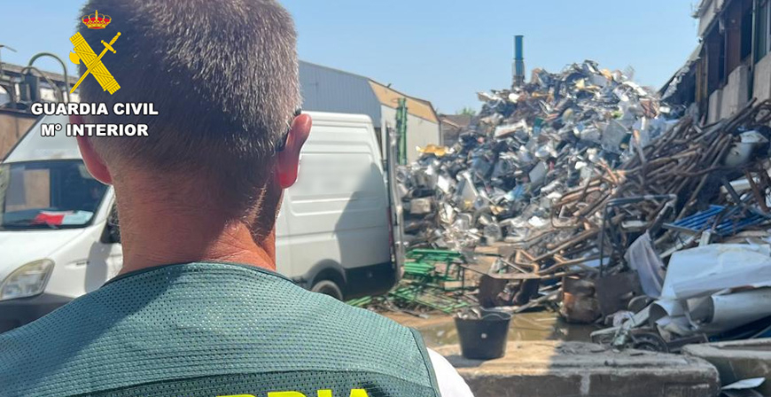 La Guardia Civil esclarece la sustracci�n de unos 1.600 kilos de lat�n y bronce en Cantabria