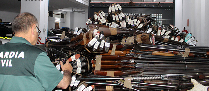 La Guardia Civil ha destruido esta semana ms de 1.700 armas