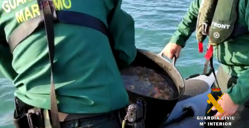 La Guardia Civil incauta ms de 90 kg de anmonas a tres mariscadores furtivos 