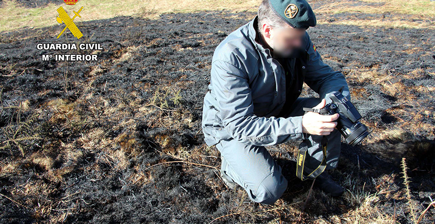 La Guardia Civil investiga al presunto autor de un incendio forestal en Brcena-Santiurde de Toranzo 