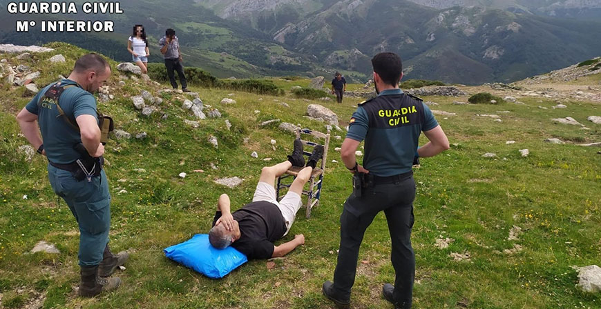 La Guardia Civil de Palencia rescata a un cntabro indispuesto en la zona de Fuente Cobre 