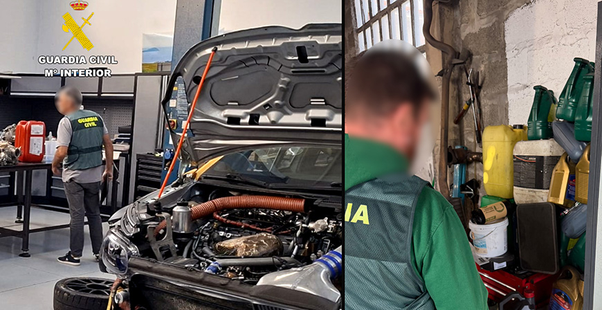La Guardia Civil pone al descubierto dos talleres mec�nicos ilegales 