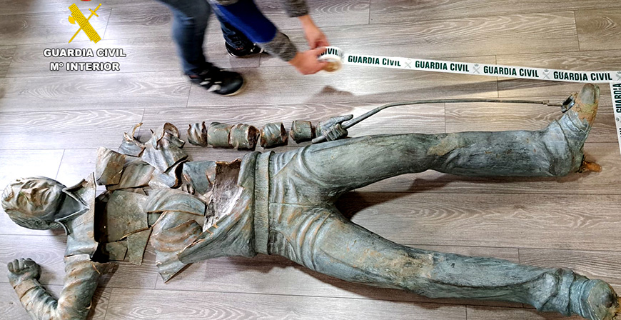 La Guardia Civil realiza dos nuevas detenciones relacionadas con el robo de la estatua de Severiano Ballesteros 