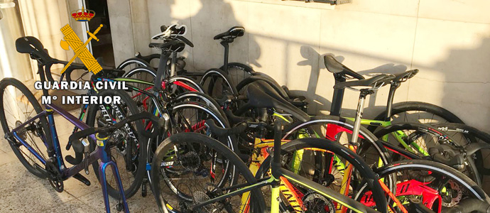 La Guardia Civil recupera 9 bicicletas robadas y valoradas en ms de 30.000 euros