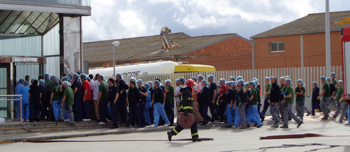 Gulln culmina con xito tres simulacros de evacuacin en su planta de Aguilar