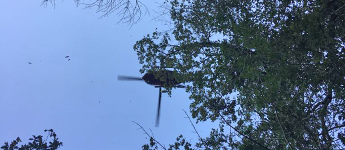 El helicptero del Gobierno rescata a una mujer con una fractura de tobillo en Brcena de Pie de Concha