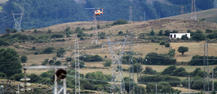 El helicptero de mantenimiento
