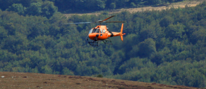 El helicptero de mantenimiento