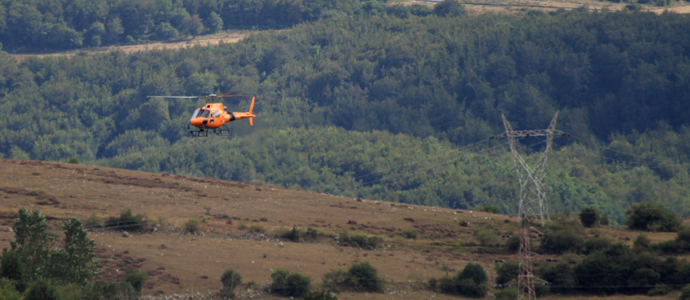 El helicptero de mantenimiento