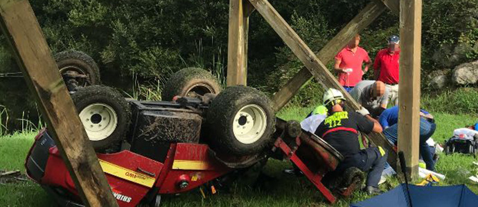 Herido tras caer desde cinco metros en el campo de golf de Comillas