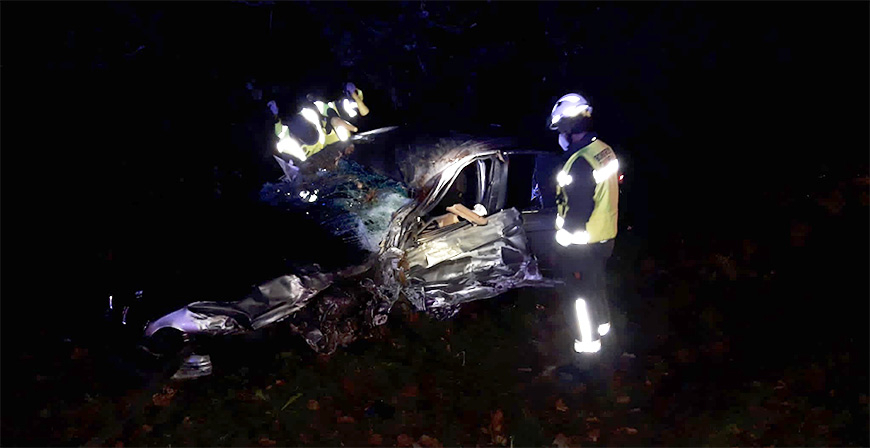 Herido grave un conductor que colision con un vehculo de la Guardia Civil