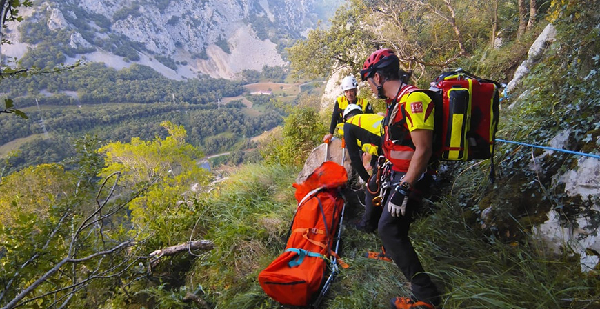 Herido grave un escalador alemn que se despe 30 metros en una va de escape de la ferrata de La Hermida 