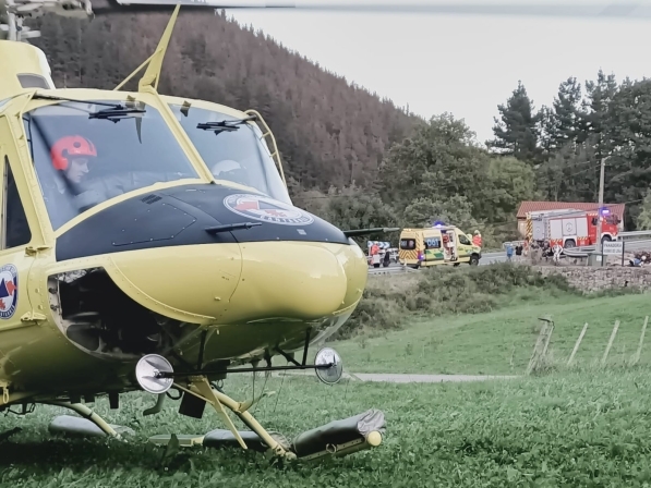 Herido grave un motorista tras una cada en el Escudo