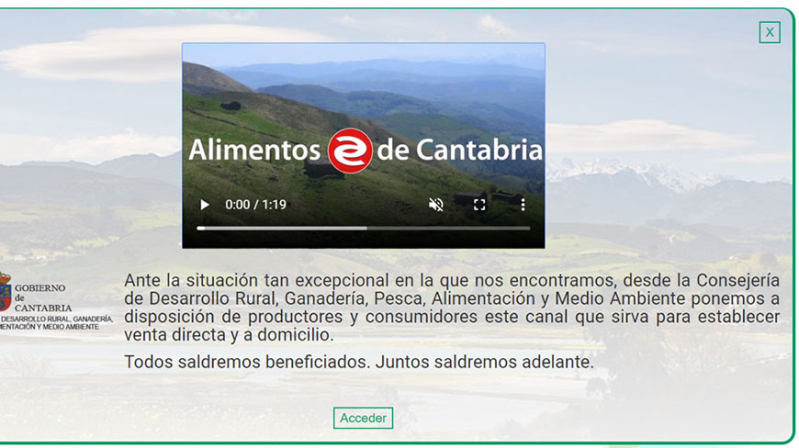 Una herramienta web fomenta la venta directa de alimentos de Cantabria entre productores y consumidores
