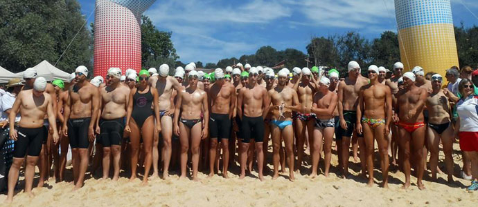 Ibn Salazar y Laura Lorenzo se imponen en la  XV Travesa a nado Pantano del Ebro