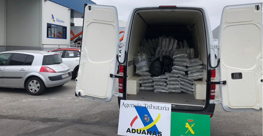 Interceptados en un camin en Santander 283 kilos de marihuana con destino a Inglaterra