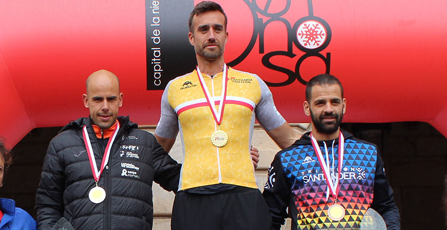 Ivn Bartolom y Laura lvarez, campeones de Cantabria de Duatln