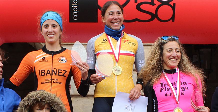 Ivn Bartolom y Laura lvarez, campeones de Cantabria de Duatln