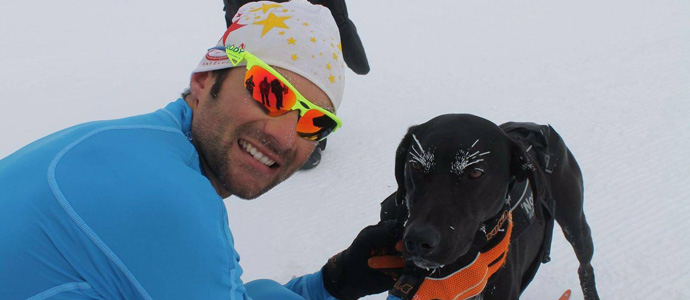 Javier Gutirrez Cuevas, campen de Espaa en Skijring