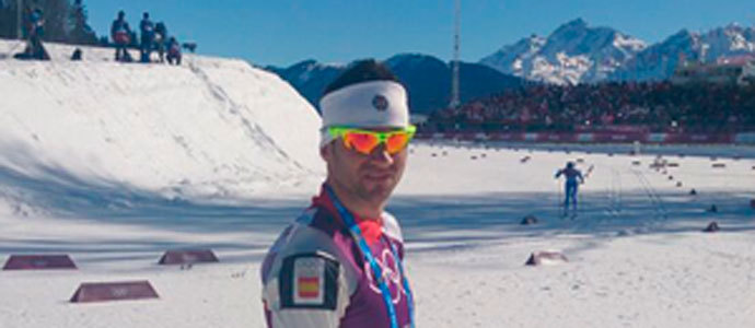 Javier Gutirrez Cuevas est disputando la prueba de 15 kilmetros clsica individual