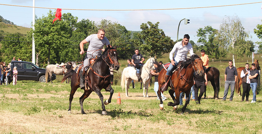 Jinetes y caballos, protagonistas en Salces