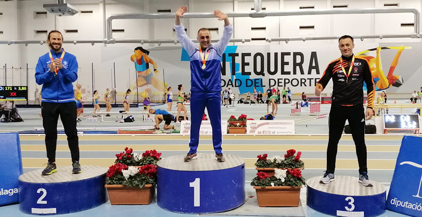 Jos A. Abia, subcampen de Espaa de Triple salto en mster 40