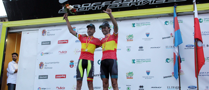 Jos Antonio Larrea y Francisco Torrella, campeones mster 30 en Reinosa