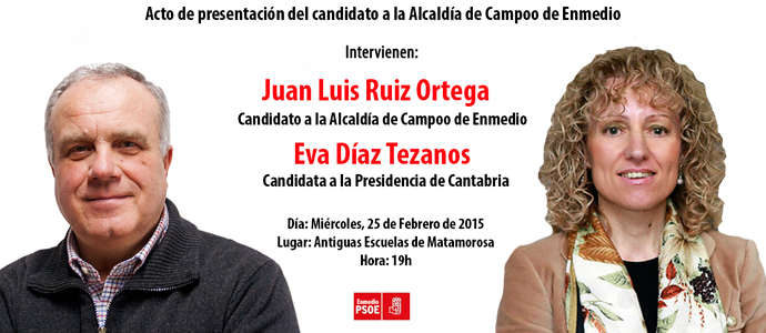 Juan Luis Ortega se presenta como candidato por el PSOE a Campoo de Enmedio
