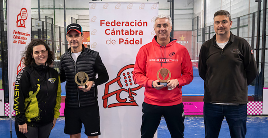 Juan Manuel Nozal y Emilio Fernndez, campeones de Cantabria de Pdel en Veteranos