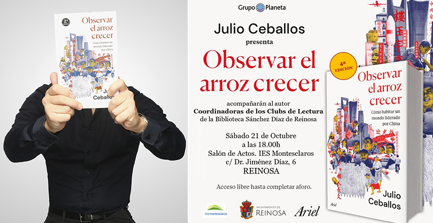 Julio Ceballos vuelve a casa para presentar su aclamado libro 'Observar el arroz crecer'