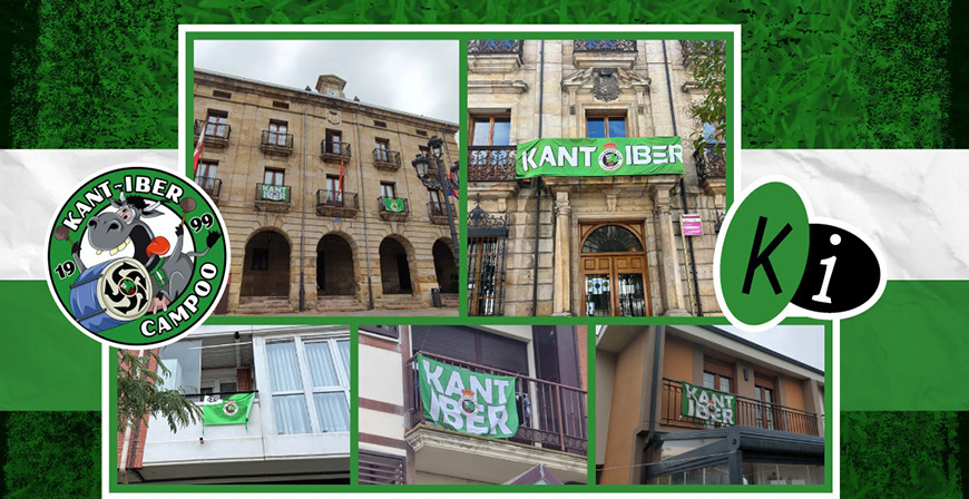 Kant-Iber anima a la sociedad campurriana a colgar la bandera verdiblanca para apoyar al Racing