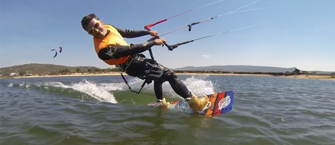 Kiteboarding en el Pantano del Ebro