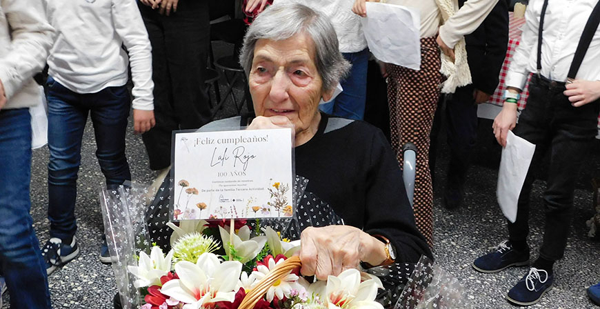 Lali Rojo cumple un siglo de vida en Aguilar de Campoo