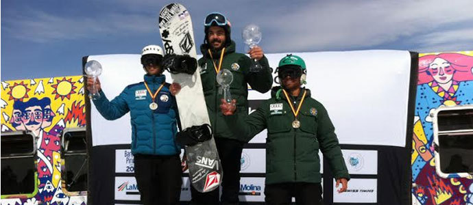 Laro Herrero, tercero en el Campeonato de Espaa de Snowboard Cross
