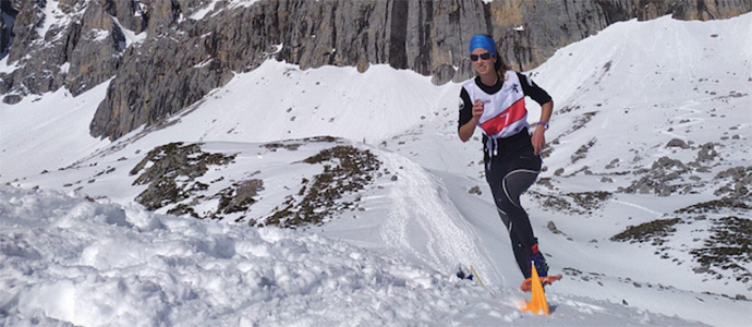 Luca Ibez, campeona de Espaa de Raquetas de Nieve 