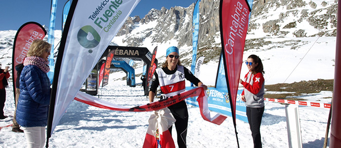 Luca Ibez, campeona de Espaa de Raquetas de Nieve 
