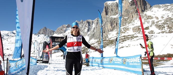 Luca Ibez, campeona de Espaa de Raquetas de Nieve 