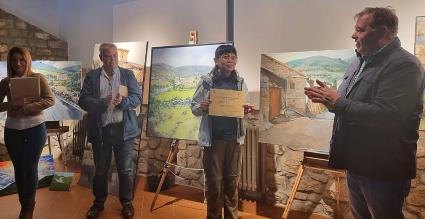 La madrilea Miao Du gana el Concurso de pintura rpida de San miguel de Aguayo