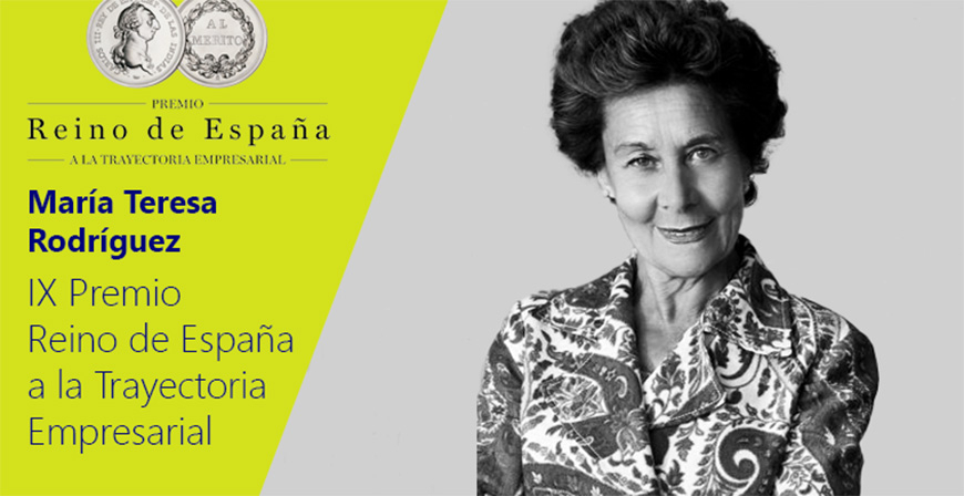 Mara Teresa Rodrguez, IX Premio Reino de Espaa a la Trayectoria Empresarial