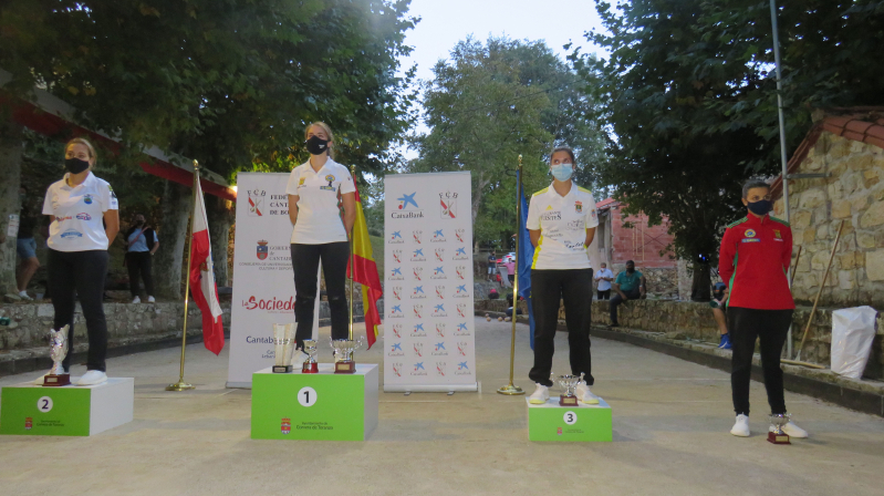 Marta Castillo, jugadora de Campoo de Yuso, tercera en el Regional de bolos
